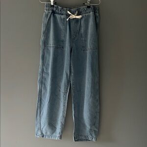 GAP Women's Denim Wide Leg Jeans with Drawstring